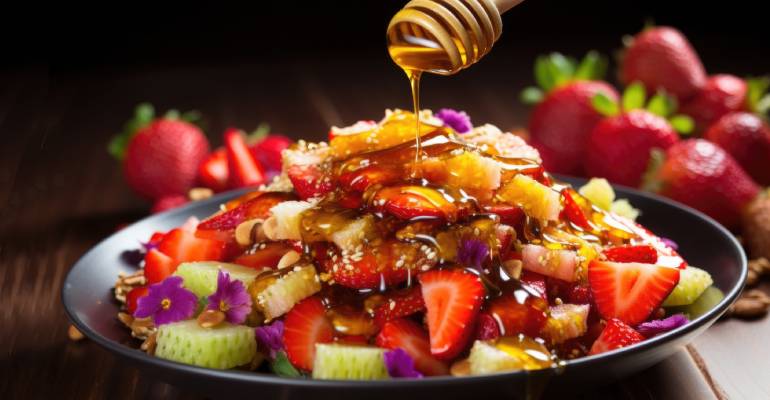 Star Fruit Salad with Honey